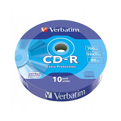 Verbatim CD-R Extra Protection 10-pack 700MB 52x 80min. 12cm wrap