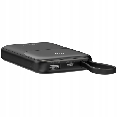 CANYON Powerbank OnPower 101 z kablem 10000 mAh PD22.5W Czarny