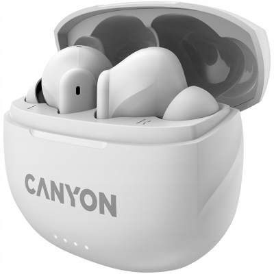 CANYON Słuchawki dokanałowe TWS 8 ENC Białe