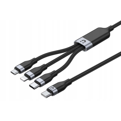 Unitek 1.5M kabel 3w1 USB-C microUSB Lightning