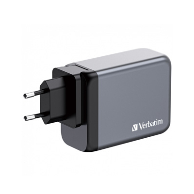 Verbatim Ładowarka GaN USB 3.0 USB C szara 200 W wymienne końcówki C,G,A