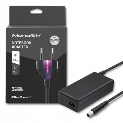 Qoltec Zasilacz do HP Compaq 90W 19V 4.74A 7.4*5.0+pin +kabel 50086