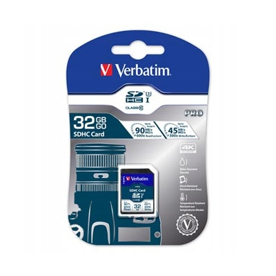 Verbatim Karta pamięci Secure Digital Card Pro U3, 32GB, SDHC, UHS-I U3
