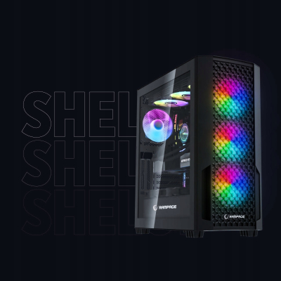 Rampage Shelob Obudowa PC Mid-T 4x wentylator ARGB czarna
