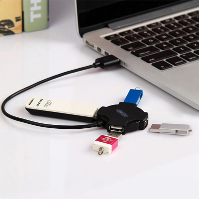 Unitek Y-2178 hub 4x USB 2.0 micro - czarny