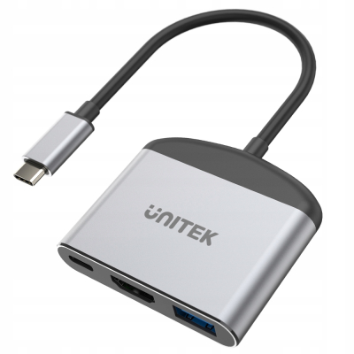 Unitek Adapter USB-C na HDMI 8K, USB-A, USB-C 100W