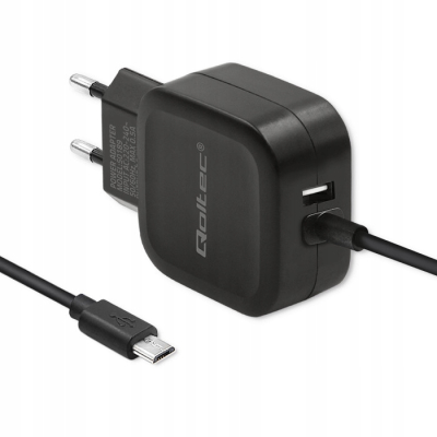 Qoltec Ładowarka sieciowa 17W 5V 3.4A USB + Micro USB 50189