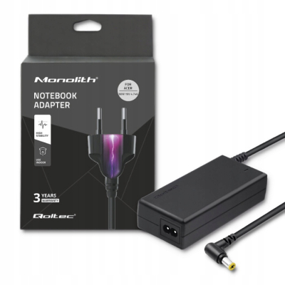Qoltec Zasilacz do Acer 90W 19V 4.74A 5.5*1.7 +kabel zasilający 50087