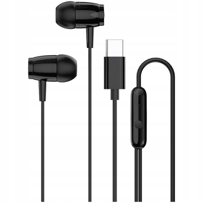 Canyon SEP 5 przewodowe słuchawki douszne USB-C z mikrofonem czarne