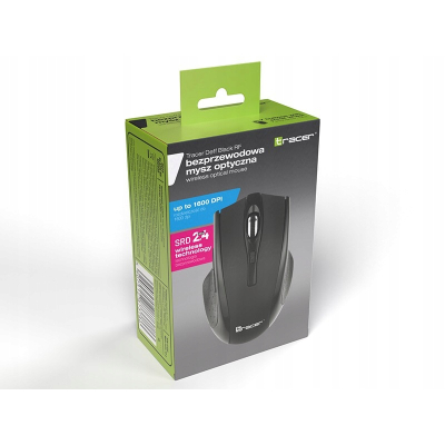 BEZPRZEWODOWA MYSZ MYSZKA NANO USB OPTYCZNA CZARNA KOMPUTEROWA ERGONOMICZNA