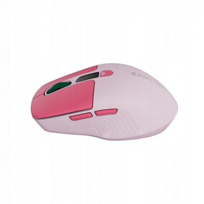 CANYON Mysz bezprzewodowa MW-26 LCD Cicha Dwa Tryby Różowa