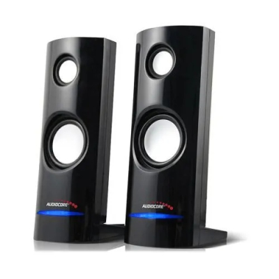 GŁOŚNIKI KOMPUTEROWE 2.0 USB MINIJACK do KOMPUTERA LAPTOPA AUDIOCORE AC860