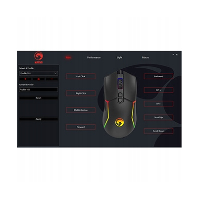 Marvo M655 Mysz przewodowa, czarna, 12000DPI