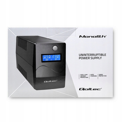 Qoltec Zasilacz awaryjny UPS 450VA 240W LCD USB RJ45