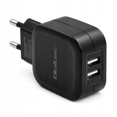 Qoltec Ładowarka sieciowa 12W 5V 2.4A 2xUSB