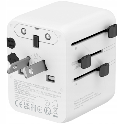 CANYON Adapter Podróżny OnTour 20W EU/UK/US/AUS Biały