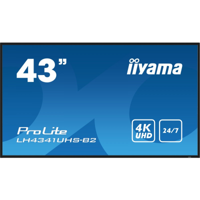 IIYAMA Monitor ProLite LH4341UHS-B2 42.5 cala 24/7 500cd 4K IPS 3xHDMI
