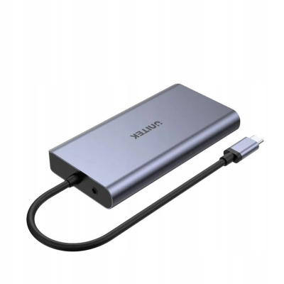 UNITUnitek HUB USB-C D1019B 8 w 1 SKLEP KOZIENICE RADOM