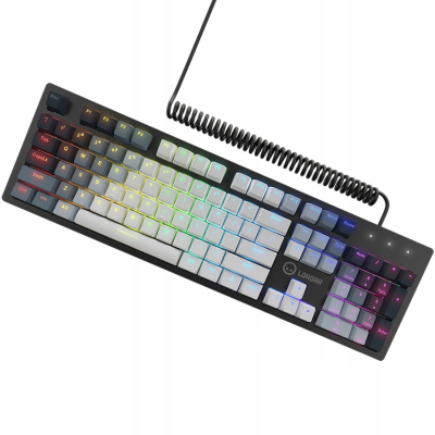 LORGAR Klawiatura Gamingowa Przewodowa Azar 514, mechaniczna, RGB, Czarna