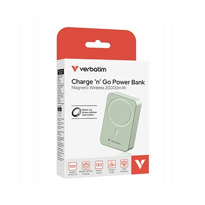 Verbatim powerbank z ładowaniem bezprzewodowym 32224 20000mAh Zielony