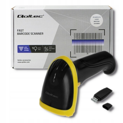 Qoltec Bezprzewodowy czytnik kodów kreskowych 1D 2.4GHz