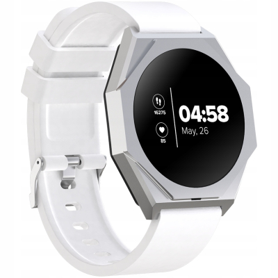 CANYON Smartwatch Otto SW 86 Srebrny - Ośmiokątny ekran 1,30