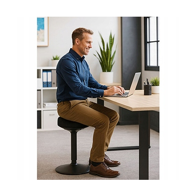 Powerton ERGO BALANC Ergonomiczne krzesło biurowe, czarna