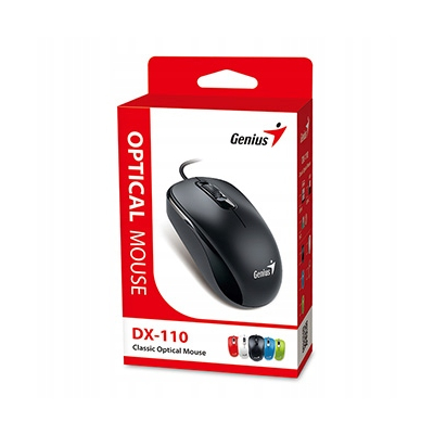 Genius DX-110 Mysz przewodowa, czarna, 1200DPI, USB-C