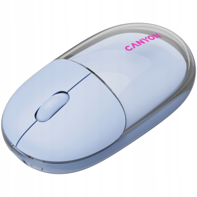 CANYON mouse 24 BT Wireless Transparent Blue - Lekka mysz bezprzewodowa
