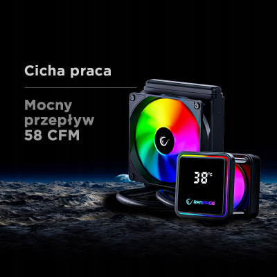 Rampage INFINITE V120 Chłodzenie wodne 120MM ARGB, białe