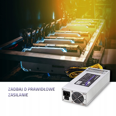 Qoltec Zasilacz PCI-E 1850W 80 Plus Platinum Data mining
