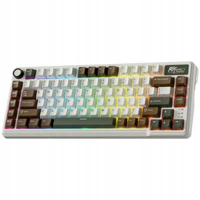 ROYAL KLUDGE RK L75 Palm Green Gaming Keyboard Cream switch