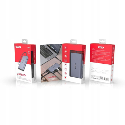UNITEK HUB D1056A USB-C 2X USB 3.1, HDMI, DP, RJ45, SD