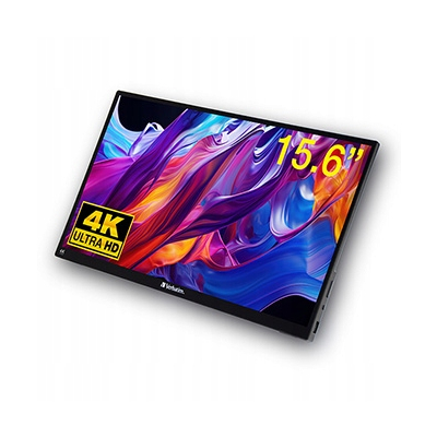 Verbatim monitor przenośny dotykowy PMT-15-4K 15.6" Ultra HD 4K 60Hz czarny