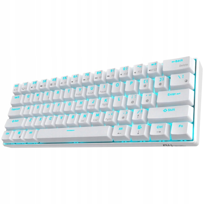 ROYAL KLUDGE RK61 White Gaming Keyboard Red switch
