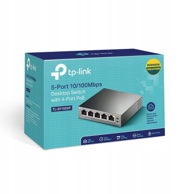 TP-LINK Przełącznik SF1005P 5 x FE (4x PoE)