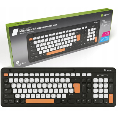 KLAWIATURA BEZPRZEWODOWA WYSPOWA PŁASKA Ultra-Slim Tracer GREG RF