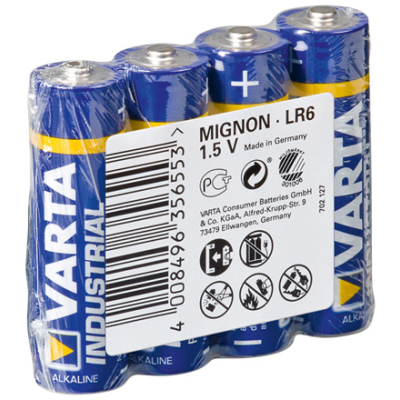 VARTA BATERIA Alkaliczna INDUSTRIAL PRO AA LR06 Folia 4szt 1,5V
