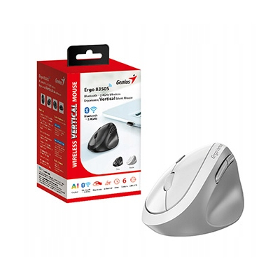 Genius Ergo 8350S Mysz bezprzewodowa, biała, 2400DPI