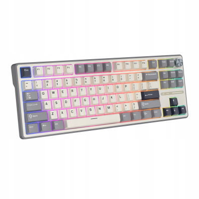 ROYAL KLUDGE R87Pro Half Grey Gaming Keyboard Creamy switch