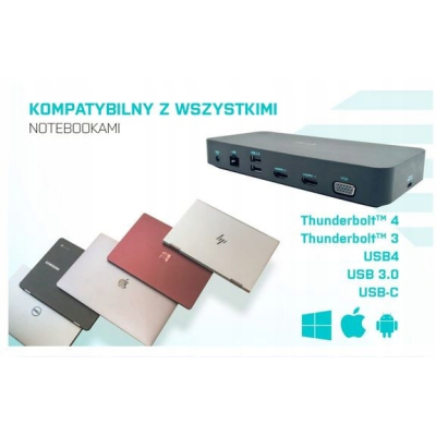 i-tec Stacja dok USB 3/USB-C/Thunderbolt 3x+zasila