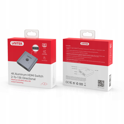 Unitek Dwukierunkowy przełącznik HDMI2.0 4K 2-na-1