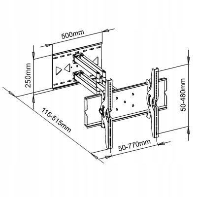 UCHWYT DO TV 32-100 100KG AR-24 ART reg.pion/pozio