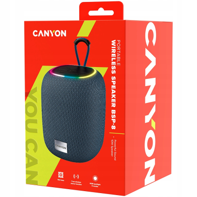 CANYON Głośnik Bluetooth BSP-8 10W Szary