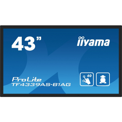 IIYAMA Monitor 43 cale TF4339AS-B1AG IPS 4K HDMI DP RJ45 ANDROID 24/7