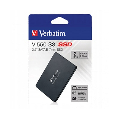 SSD Wewnętrzny Verbatim Vi550 S3, 49354, 2000GB, czarny, SATA III