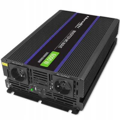 Qoltec Przetwornica Monolith 6000 MS Wave 12V/230V 3000/6000W USB