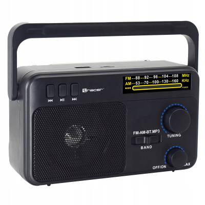 TRACER RADIO FM AM PRZENOŚNE BLUETOOTH USB AUX SIECIOWE ANTENA TRARAD47775