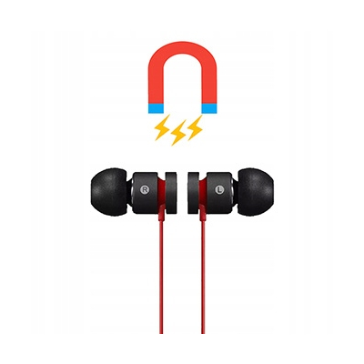 Powerton LIFE ARIVO Bezprzewodowe słuchawki bluetooth, czarno-czerwona