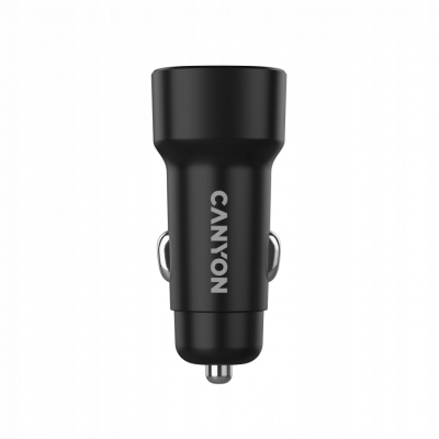 Canyon OnDrive 24 - ładowarka samochodowa 24 W, 2× USB-A (czarna)